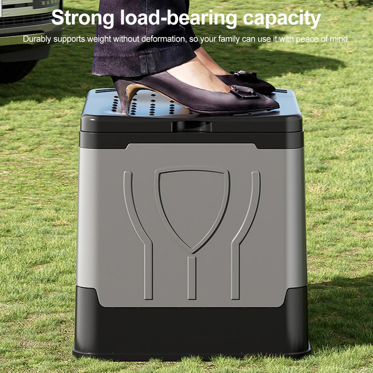 Folding Portable Toilet with Lid & Paper Holder – Camping Travel Portable Camping Toilet Richie's