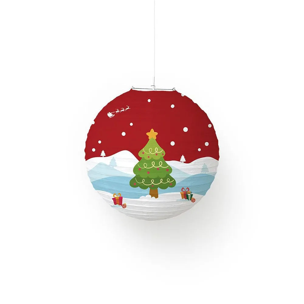 Cartoon Christmas Hanging Lanterns – Deer, Penguin & Santa Christmas Hanging Lantern Richie's Red