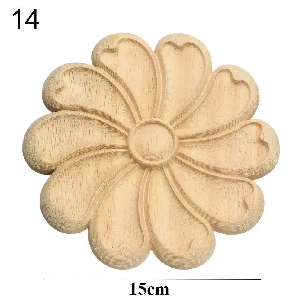 Wood Carved Floral Appliqué – Corner Furniture Frame Decoration Wood Carved Appliqué Richie's 14