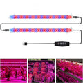 Full Spectrum LED Grow Light Bar – 5V Dimmable Indoor Plant Lamp LED Grow Light Richie's 2Heads Red Blue USB No plug