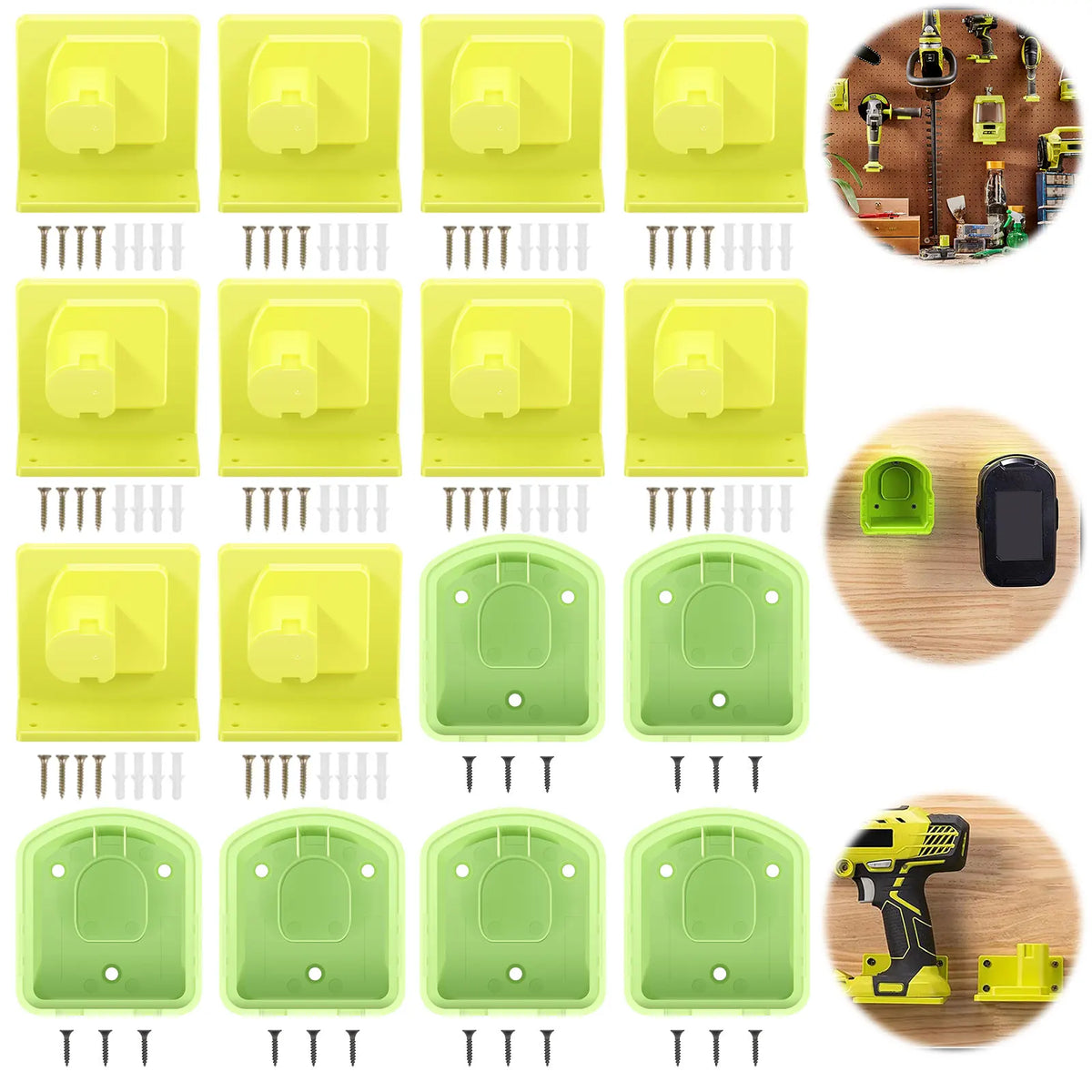Ryobi 18V Power Tool & Battery Wall Mount Holder Set 16pc Tool Wall Mount Set Richie's