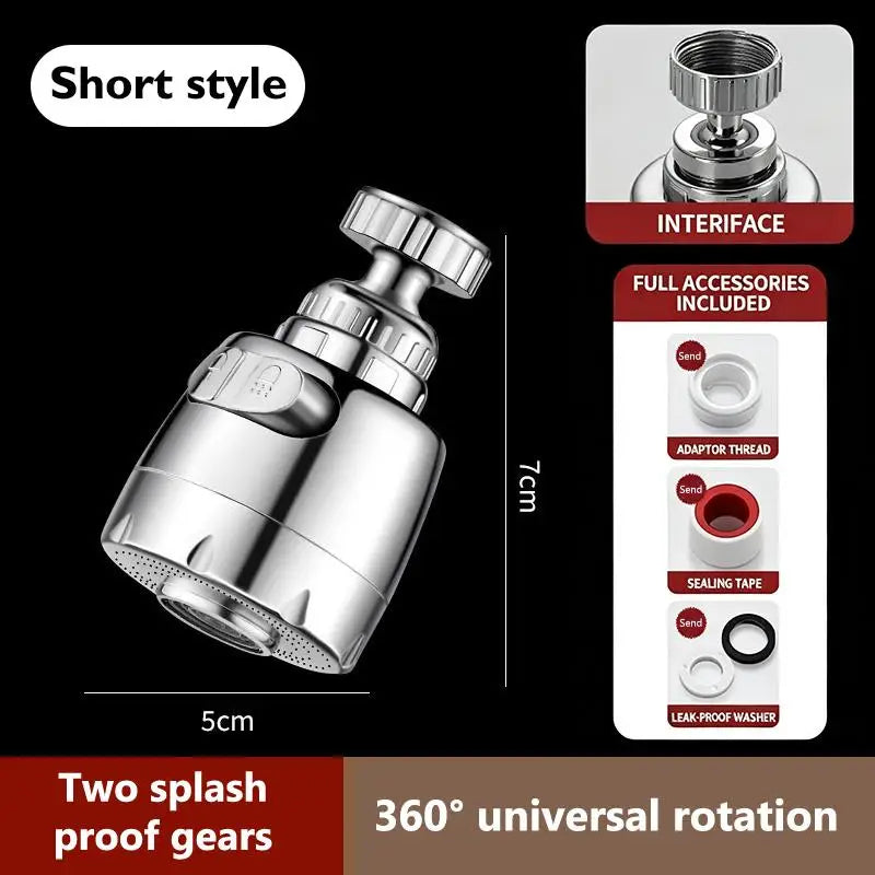 360° Rotating Faucet Adapter – 2/3 Mode Water Saver Faucet Filter Adapter Richie's A2