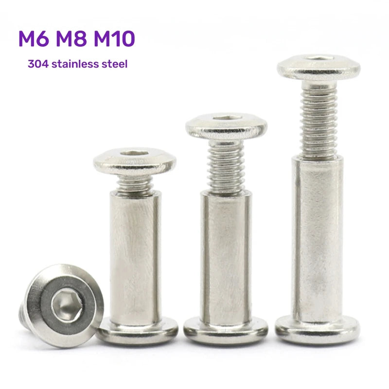 M3 M4 M5 304 Stainless Steel Hex Socket Locking Screws & Nuts Hex Socket Screws Richie's M5x100-6mm-2pcs