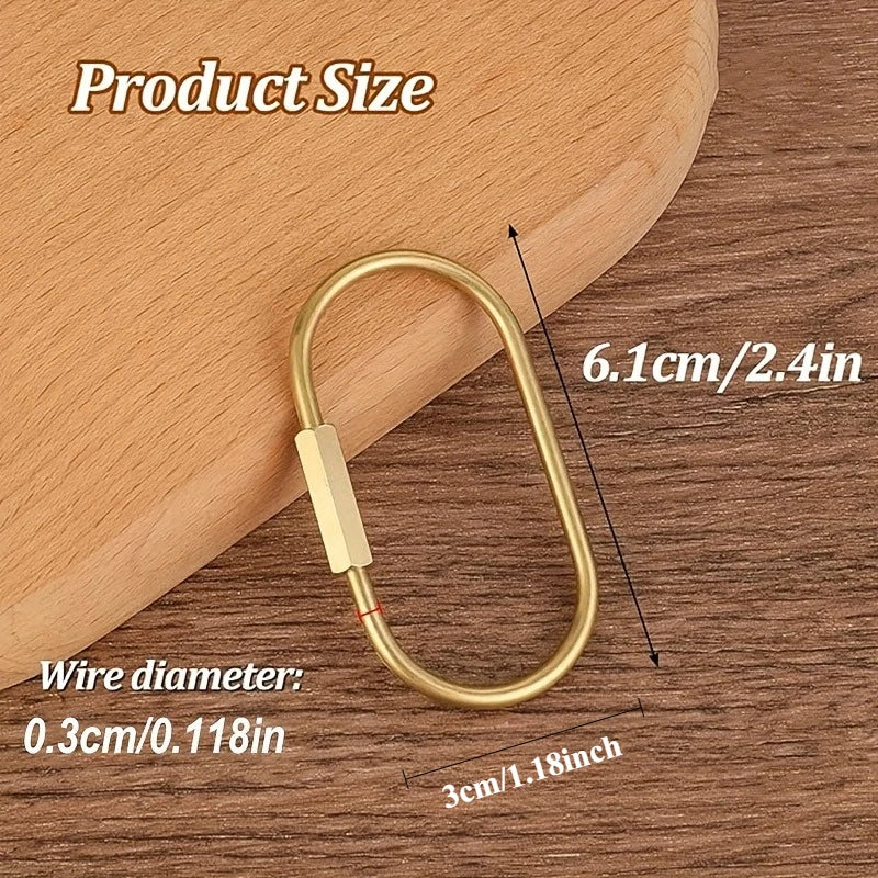 Golden Brass Key Rings Screw Lock Clips – Keychain Organizer Key Ring Clips Richie's