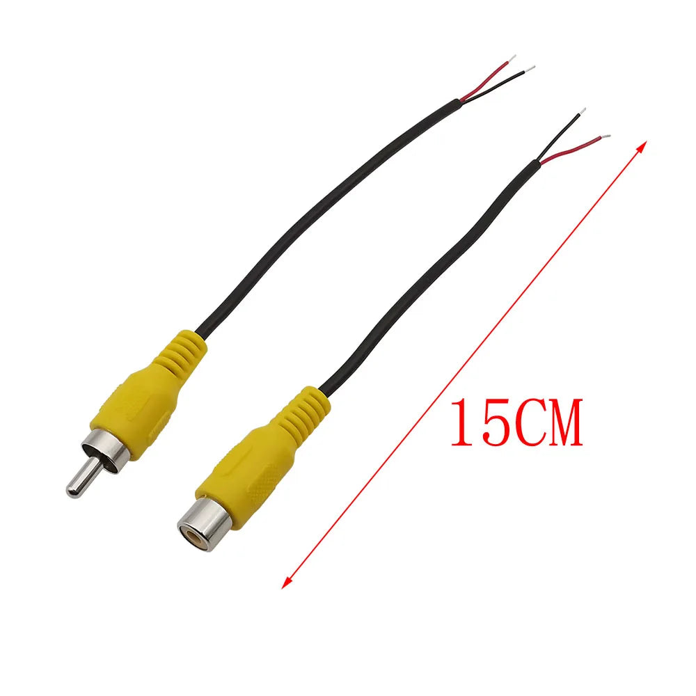 2Pcs RCA Male Female Pigtail Wire Connector – Audio Video DIY RCA Wire Connector Richie's