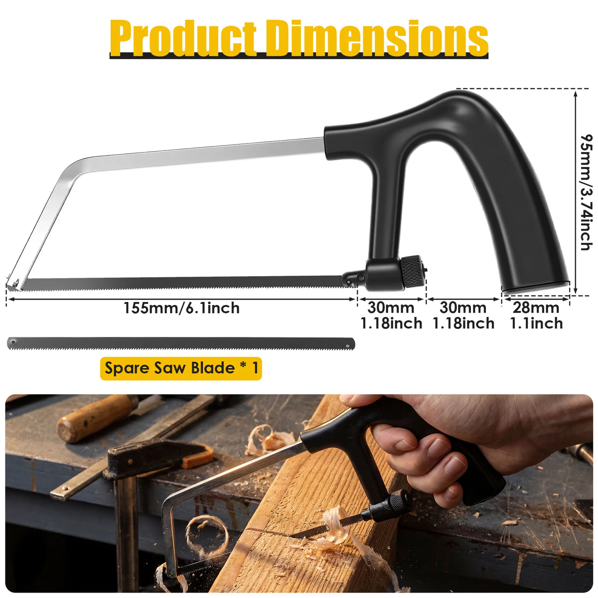 6-Inch Mini Portable Hand Saw – Quick-Change Blade & Grip Mini Hand Saw Richie's