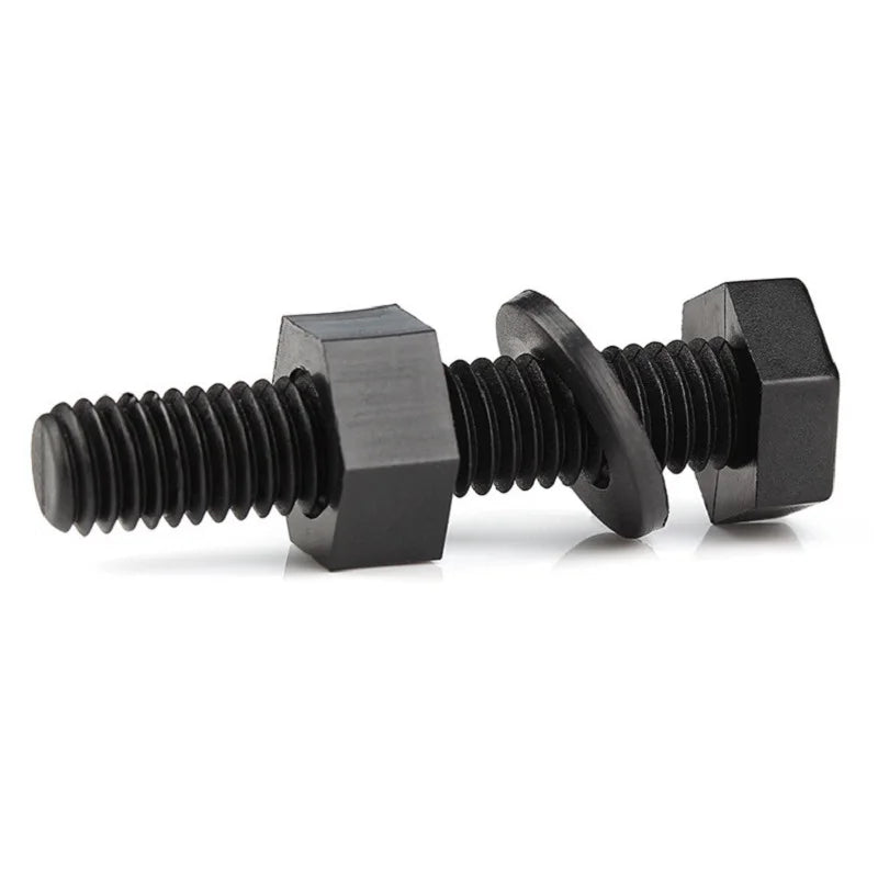 PA66 Nylon Hex Bolt Nut Washer Set M3–M12 | 10Pcs Insulated Nylon Fastener Set Richie's