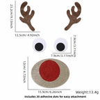 Large Christmas Window & Door Stickers – Snowman, Santa, Reindeer Christmas Wall Stickers Richie's C