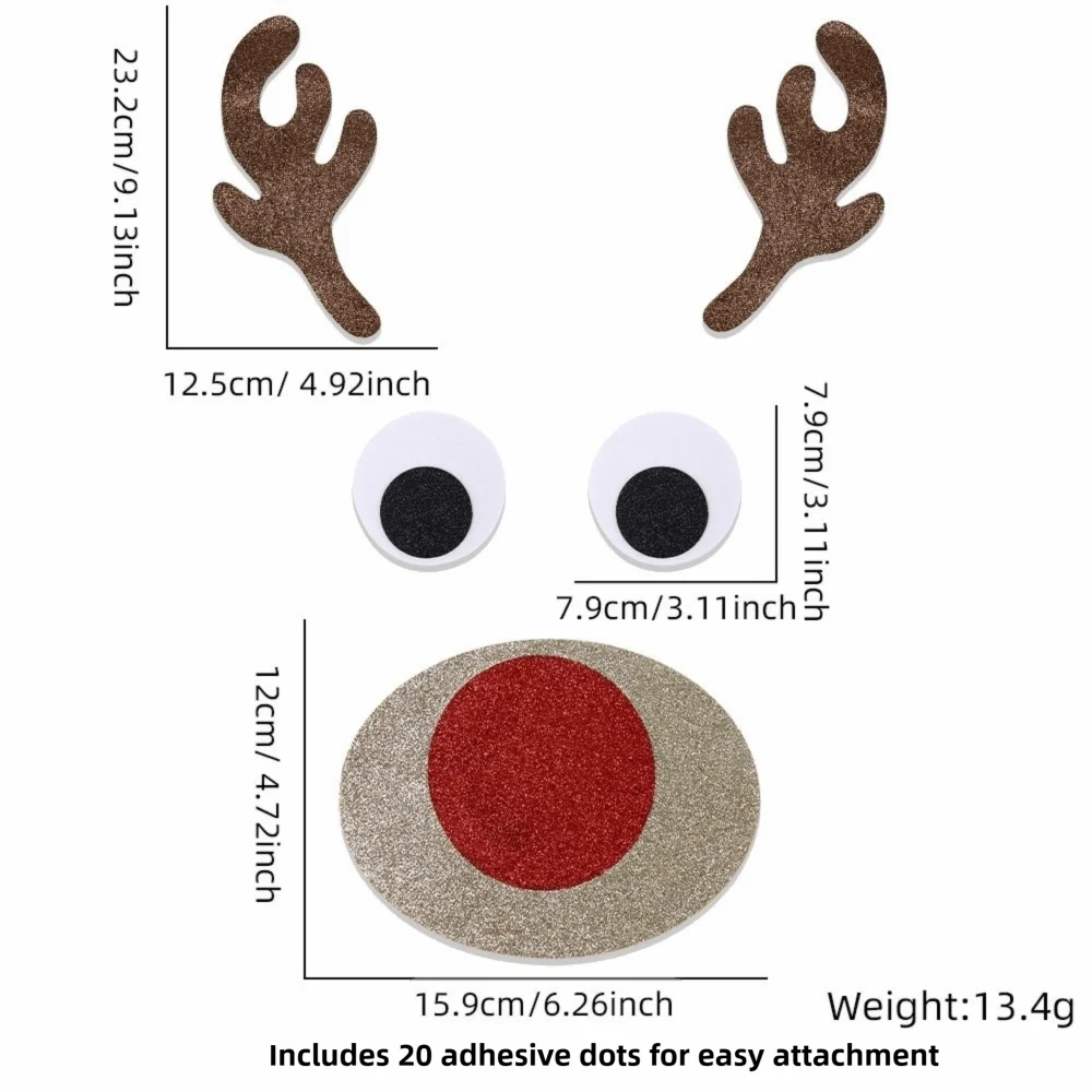 Large Christmas Window & Door Stickers – Snowman, Santa, Reindeer Christmas Wall Stickers Richie's C