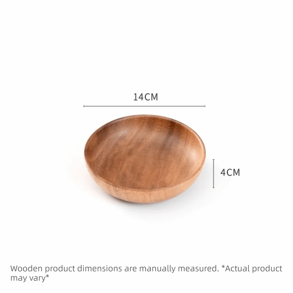 Japanese Style Handmade Wooden Soup Bowls – Round Wood Tableware Wooden Soup Bowl Richie's 14-tray