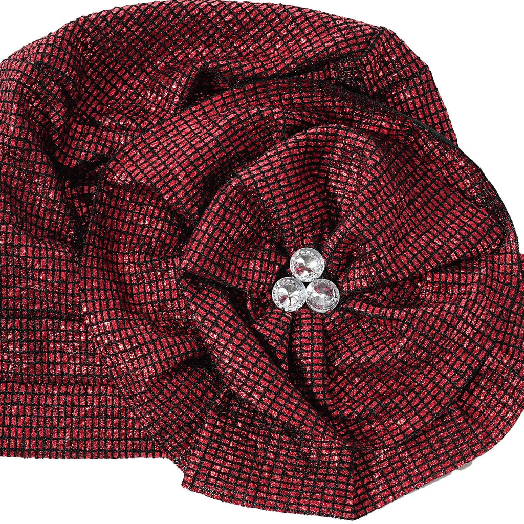 Women Glitter Turban Hat Rhinestone Flower Hijab Bonnet Cap Turban Hat Richie's