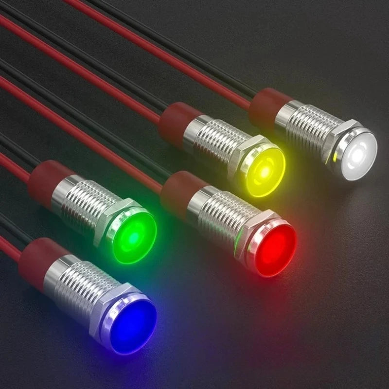 Metal LED Indicator Signal Lamp IP65 Waterproof 3–220V Multi-Size LED Indicator Lamp Richie's