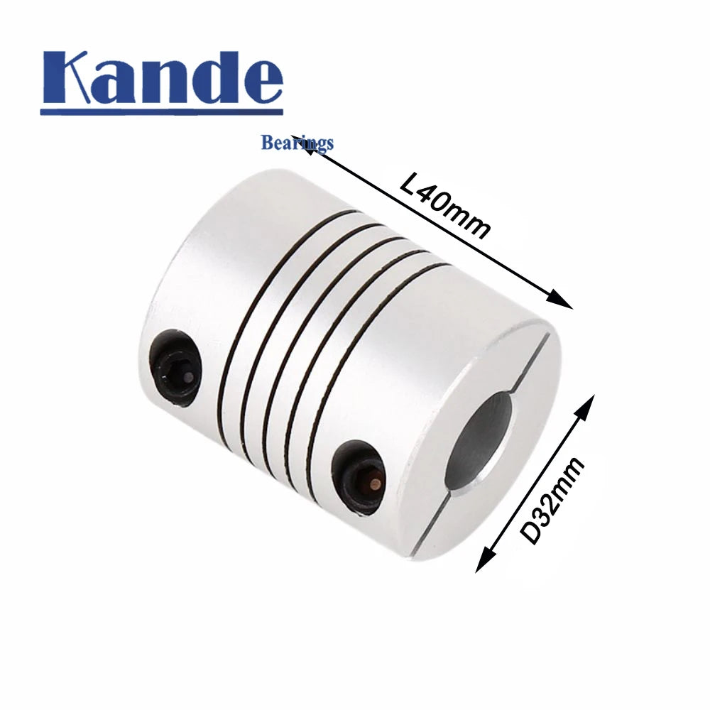Kande D32L40 Aluminum Flexible Shaft Coupling 8–16mm 3D Printer Flexible Shaft Coupling Richie's 12x14