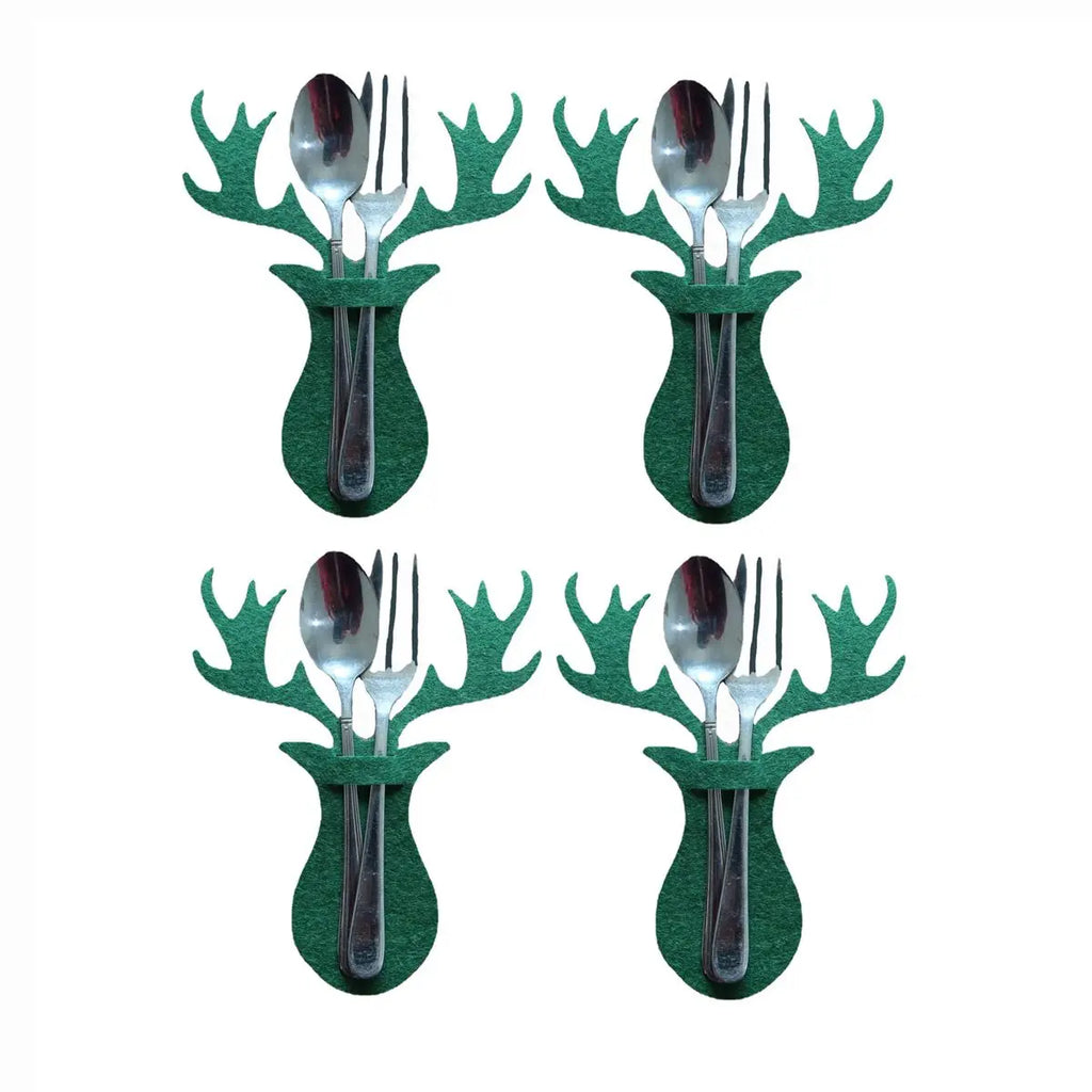 Christmas Cutlery Holder Bags | Festive Non-Woven Fabric 4 Pcs Cutlery Holder Bags Richie's 20
