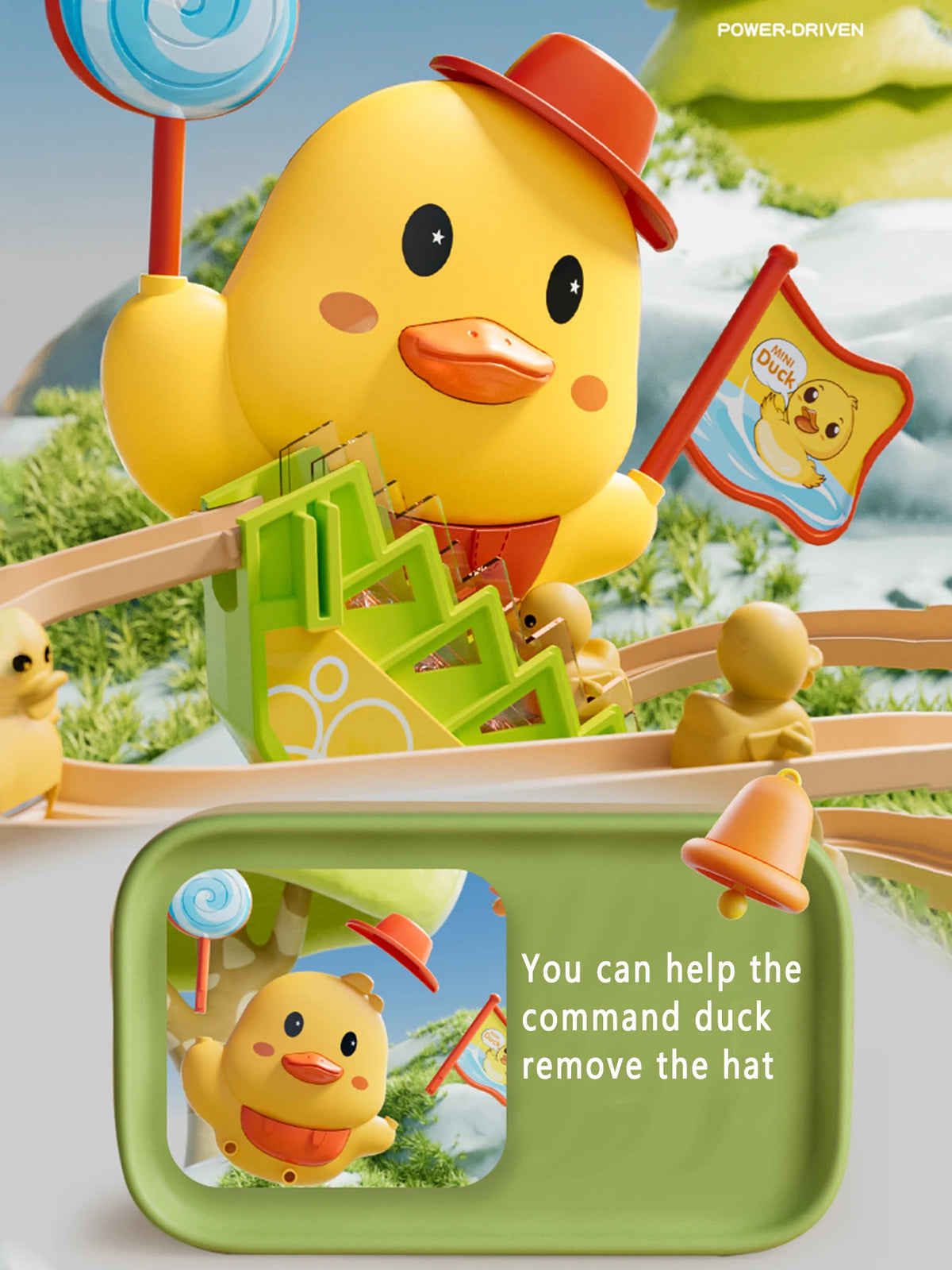 Sliding Duck Track Toy with Music & Lights | Kids Learning Toy Educational Kids Toy Richie's
