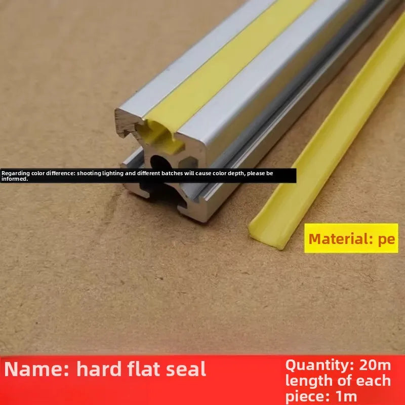 20M Aluminum Profile Groove Seal Strip – 2020/3030/4040/4545 Groove Seal Strip Richie's Yellow-1mx20pcs-20m EU30-40 Slot 8