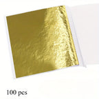 100pcs Gold Leaf Foil Paper for Scrapbooking & Home Decor Foil Craft Paper Richie's Golden 100pcs