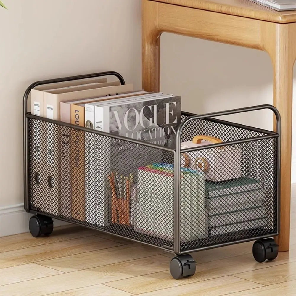 Iron Mobile Storage Box with Wheels – Rolling Desk Organizer Rolling Storage Organizer Richie's