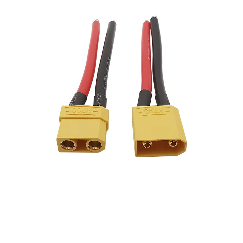 XT90 Male/Female Connector 10AWG Silicone Wire RC LiPo Drone Battery Connector Richie's