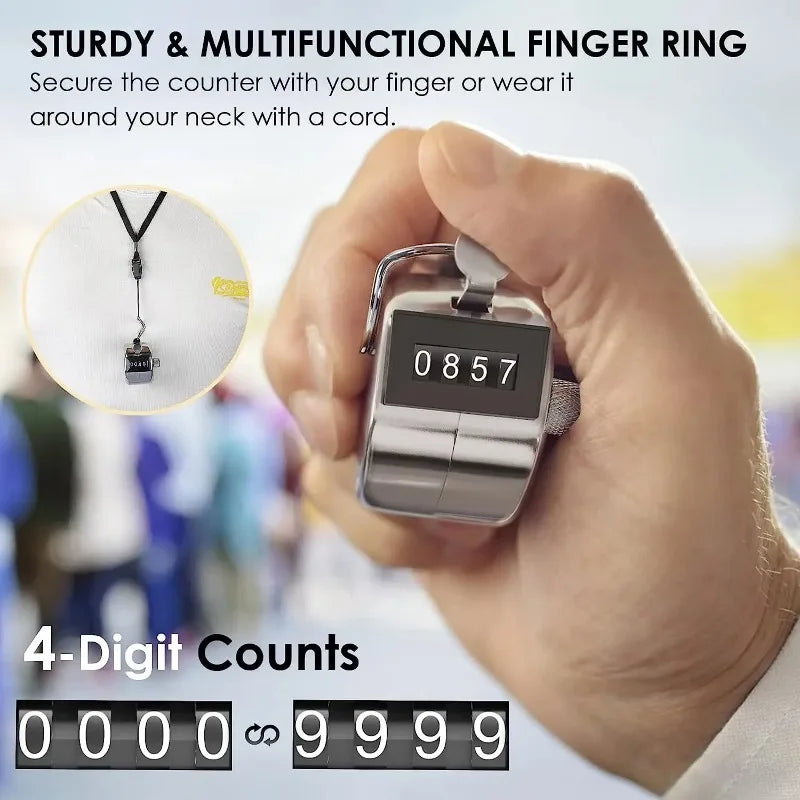 4-Digit Hand Tally Counter Clicker – Pack of 10 Hand Tally Counter Richie's