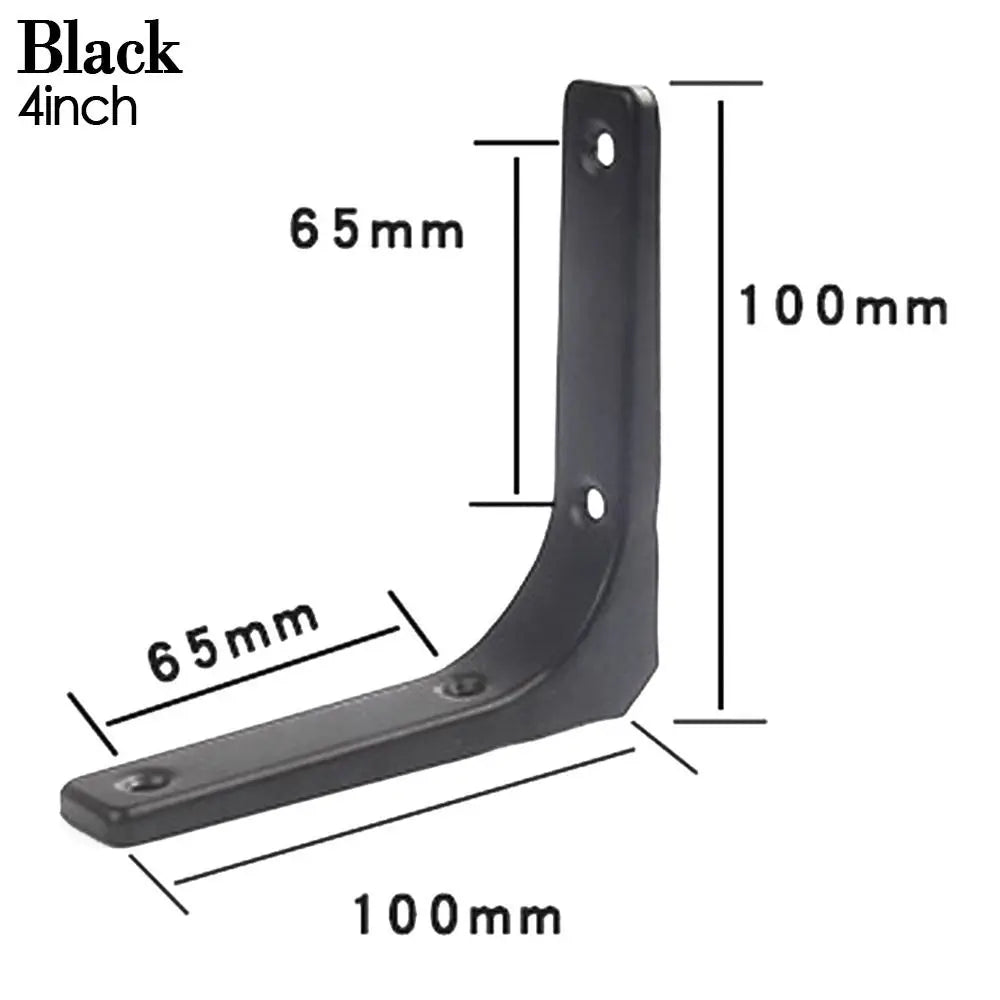 Steel Triangle Wall Bracket Heavy Duty Shelf Support 4–10 Inch Shelf Bracket Richie's Black-4inch