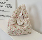 Floral Wrist Bag Women Tote Shoulder Handbag Korean Style Tote Shoulder Bag Richie's Red