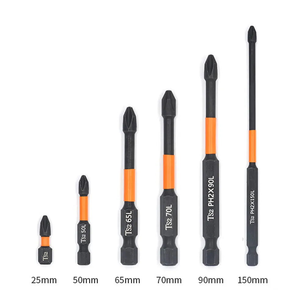 PH2 Magnetic Impact Phillips Screwdriver Bit Set – Hex Shank Screwdriver Bit Set Richie's full set 6 pcs