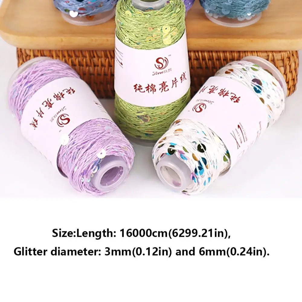 Sequin Bead Hand Knitting Yarn – Sparkle DIY Craft Thread Knitting Yarn Richie's