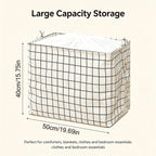Large Foldable Fabric Storage Box with Drawstring & Handle Fabric Storage Basket Richie's