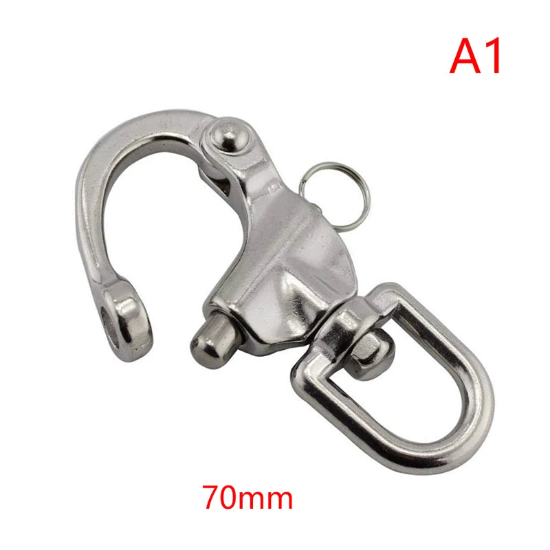 316 Stainless Steel Swivel Eye Snap Shackle | Quick Release Marine Marine Snap Shackle Richie's A1-70mm