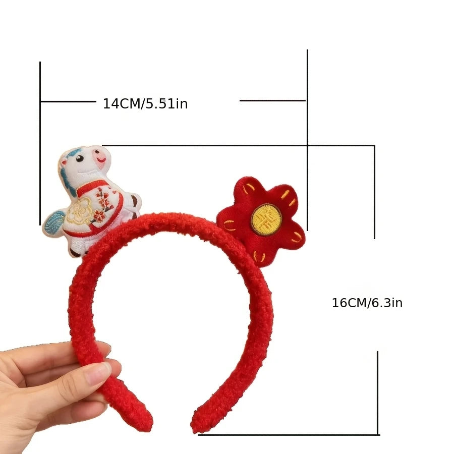 Year of the Horse Headband – Lunar New Year Zodiac Hair Accessory Festive Headband Richie's