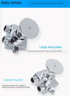 Brass Foot-Operated Faucet – Hands-Free Single Cold Basin Tap Foot-Operated Faucet Richie's
