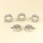 Stainless Steel Round Clasp Buckles for Jewelry Making – 1/5 Pcs Jewelry Clasp Buckle Richie's silver 10mm 5pcs