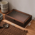 Retro Wooden Flip Cover Desktop Jewelry & Storage Box Wooden Storage Box Richie's L