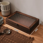 Retro Wooden Flip Cover Desktop Jewelry & Storage Box Wooden Storage Box Richie's L