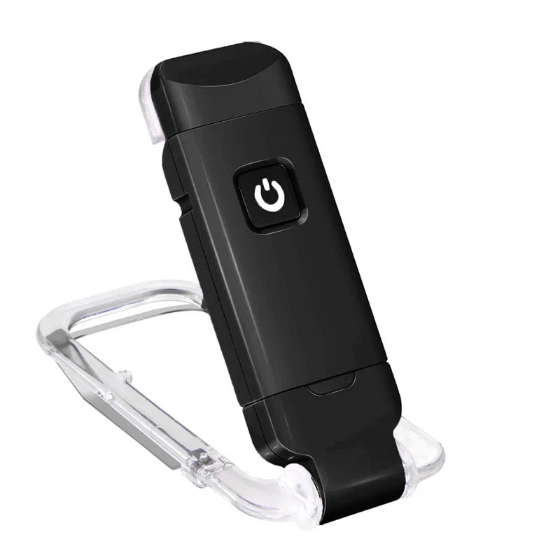 KEBINCPLED LED Clip-On Book Light USB Rechargeable 200mAh LED Book Light Richie's Black