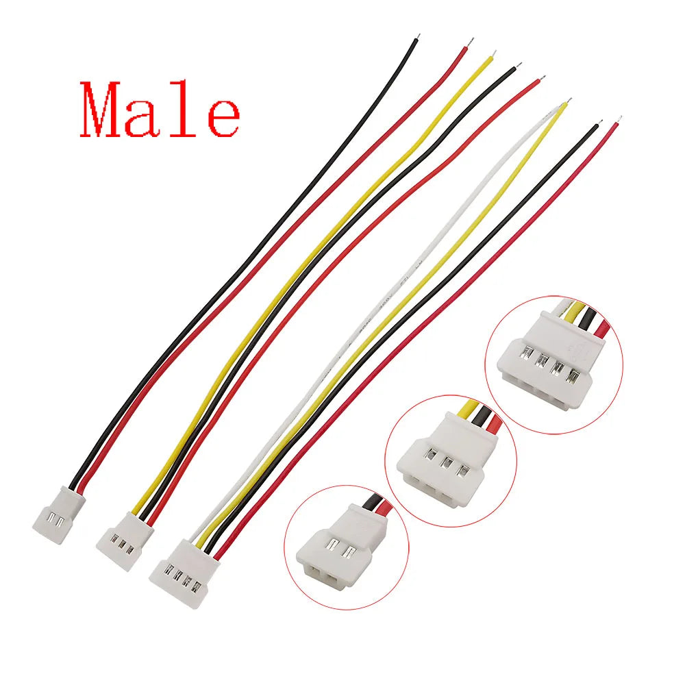 MX 2.0mm 2/3/4 Pin Male Female Wire Connector 26AWG Cable Wire Connector Richie's Male 4Pin 20Pcs