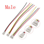 MX 2.0mm 2/3/4 Pin Male Female Wire Connector 26AWG Cable Wire Connector Richie's Male 4Pin 20Pcs