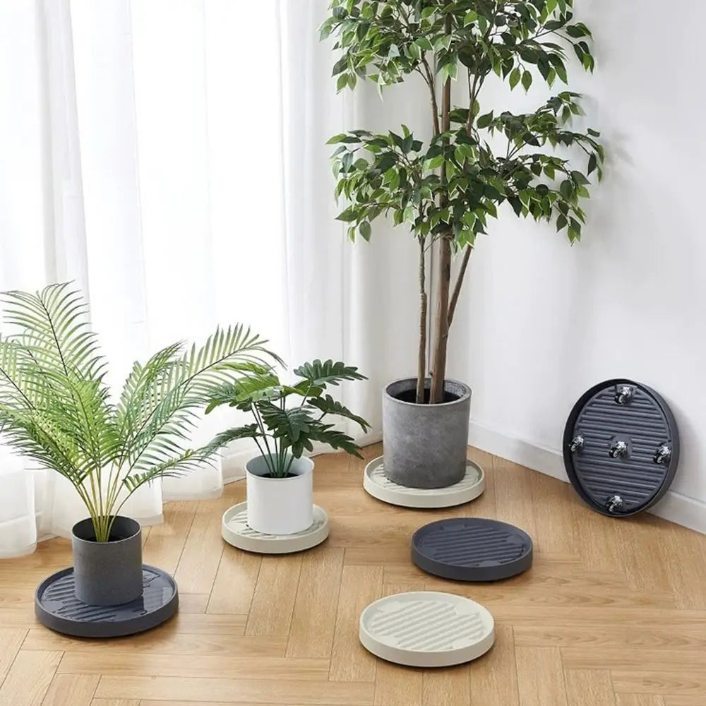 Rolling Plant Saucer Tray with Wheels – 19/22/25cm Drip Tray Plant Saucer Tray Richie's