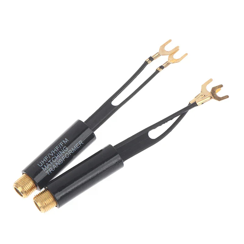 75 to 300 Ohm UHF VHF FM Antenna Transformer Adapter F Female Antenna Adapter Richie's