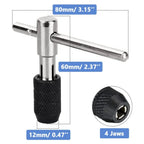 6-Piece T-Handle Tap Wrench Set – Metric Taps M3 M4 M5 M6 M8 Tap Wrench Set Richie's
