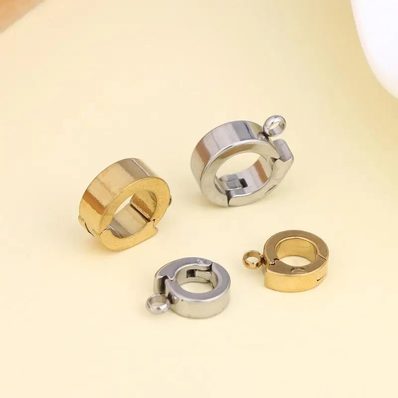Stainless Steel Round Clasp Buckles for Jewelry Making – 1/5 Pcs Jewelry Clasp Buckle Richie's