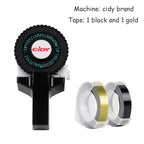 CIDY Mini Handheld Label Maker 3D Embossing Typewriter Machine Handheld Label Maker Richie's black