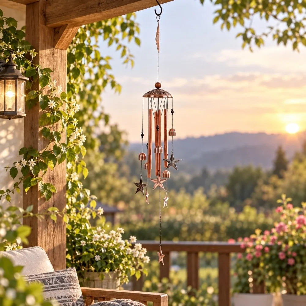 Handmade Metal Star Wind Chimes – Outdoor Garden Bell Decor Outdoor Wind Chimes Richie's