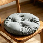 Round Silk Chair Cushion Non-Slip Tatami Seat Pad Home & Office Chair Cushion Richie's Grey