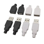 10Pcs USB 2.0 Type A Male Female 4-Pin Soldering Connector USB Soldering Connector Richie's