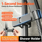 Adjustable ABS Shower Rail Holder – Universal Shower Head Bracket Shower Head Holder Richie's