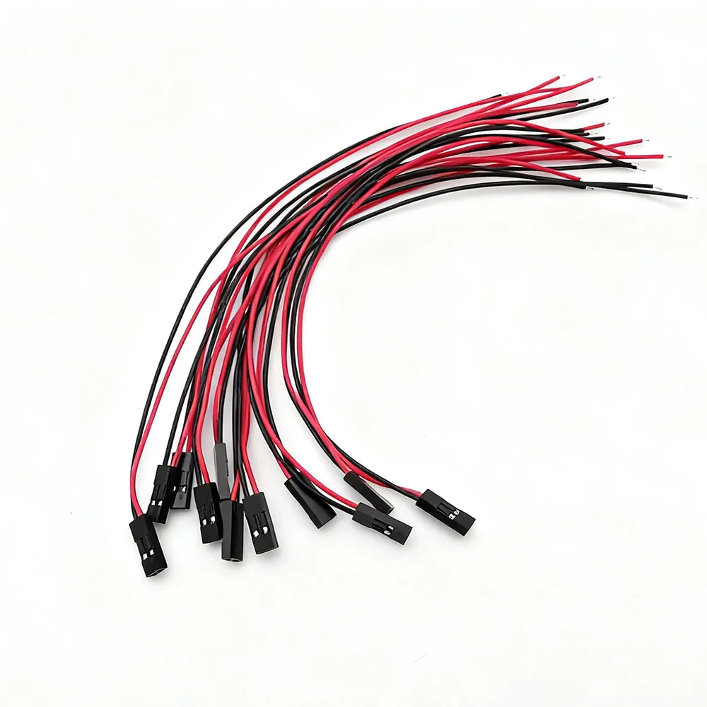 10Pcs 2.54mm 2-Pin Female Jumper Wires 26AWG Arduino DIY Jumper Wire Connectors Richie's