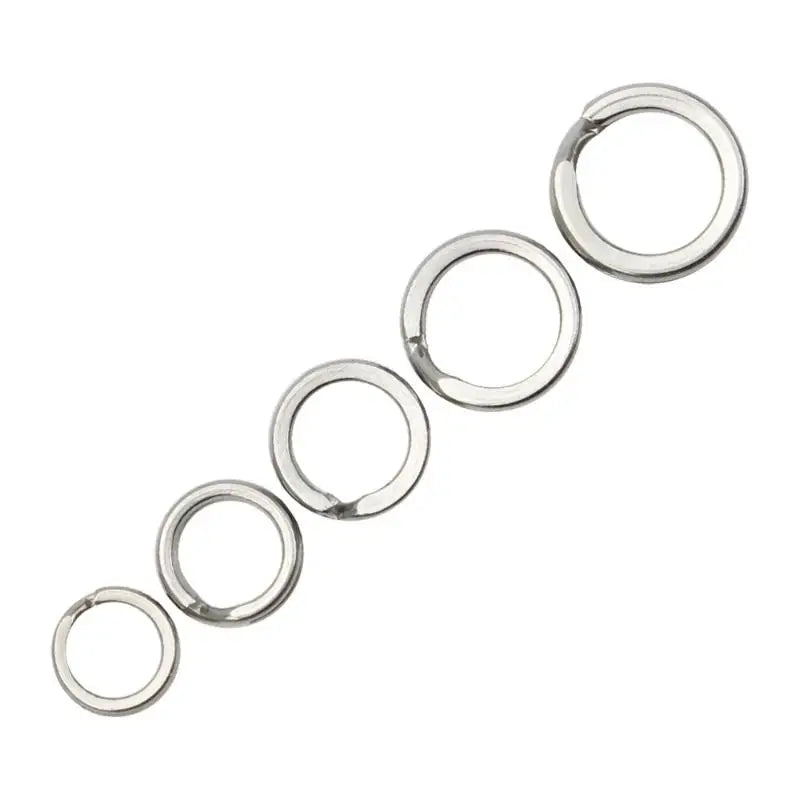 200PCS Stainless Steel Fishing Split Rings 5-Size Lure Connector Set Fishing Split Rings Richie's