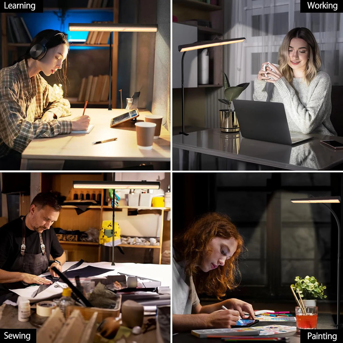 KEBINCPLED Clip-On USB LED Anti-Glare Desk & Reading Lamp Clip-On LED Desk Lamp Richie's